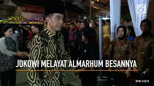 Presiden Joko Widodo melayat ke rumah Almarhum besannya di Solo, Jawa Tengah.