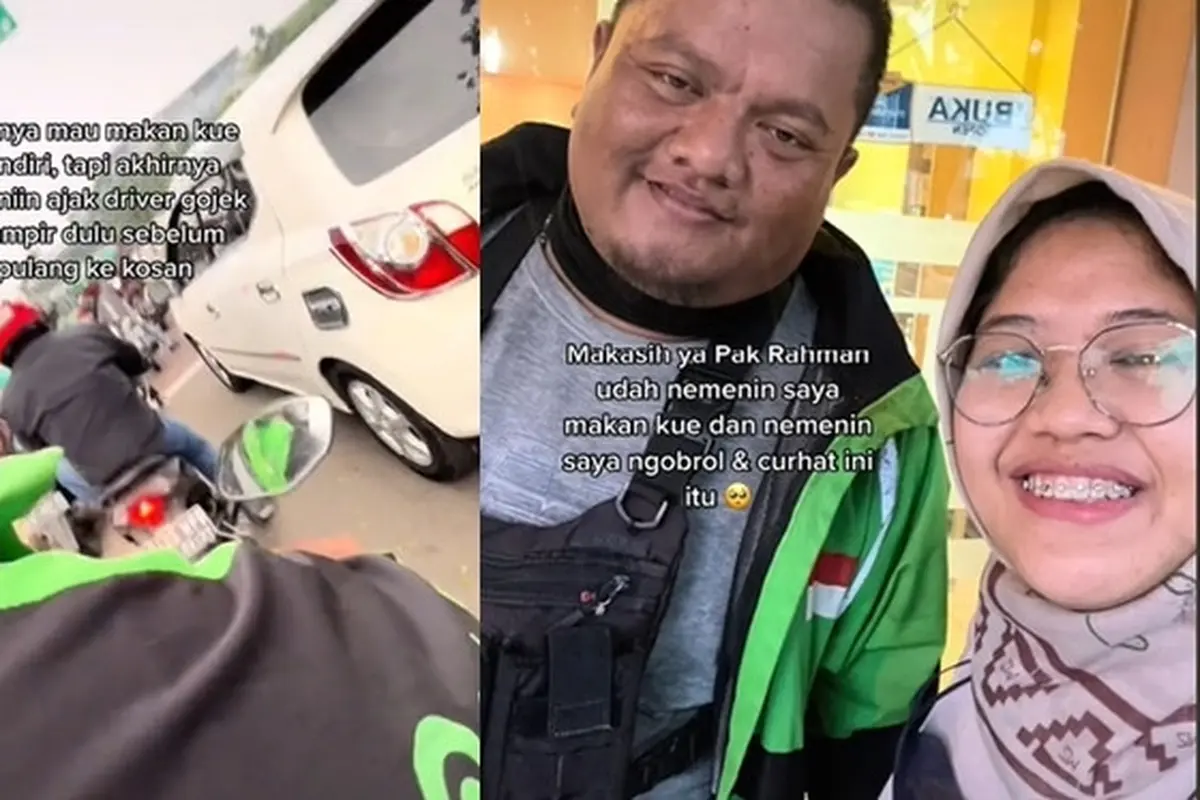 Kisah Haru Wanita Rayakan Ulang Tahun dengan Driver Ojol Ini Viral