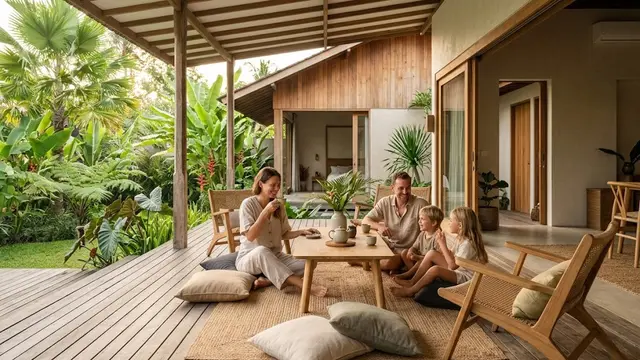 Rumah Kampung Japandi dengan Area Lesehan Keluarga