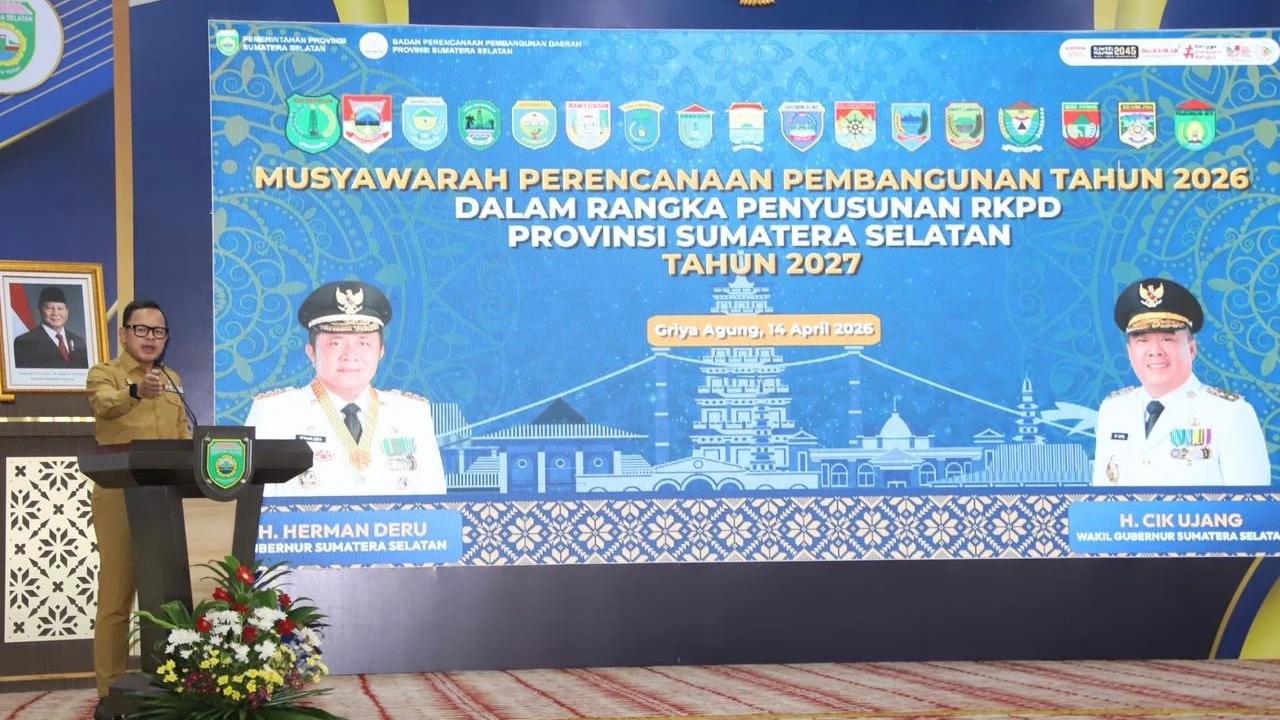 Wamendagri Bima Arya Sugiarto pada acara Musrenbang RKPD Provinsi Sumatera Selatan Tahun 2027