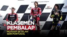 Berita video klasemen 5 besar pembalap MotoGP 2023 setelah seri balapan Portugal.