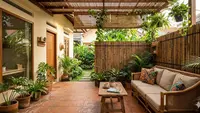 9 Inspirasi Area Santai Belakang Rumah dengan Sekat Semi Terbuka, Nyaman dan Tetap Sejuk