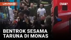 Taruna Kemenhub Bentrok Usai Wisuda di Monas