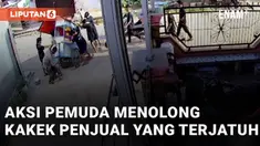 Kejadian tidak terduga dialami oleh seorang kakek penjual batagor mengundang perhatian