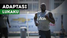 Romelu Lukaku bersam Manchester United latihan di Universitas California, AS, jelang turnamen pramusim bertajuk International Champions Cup.