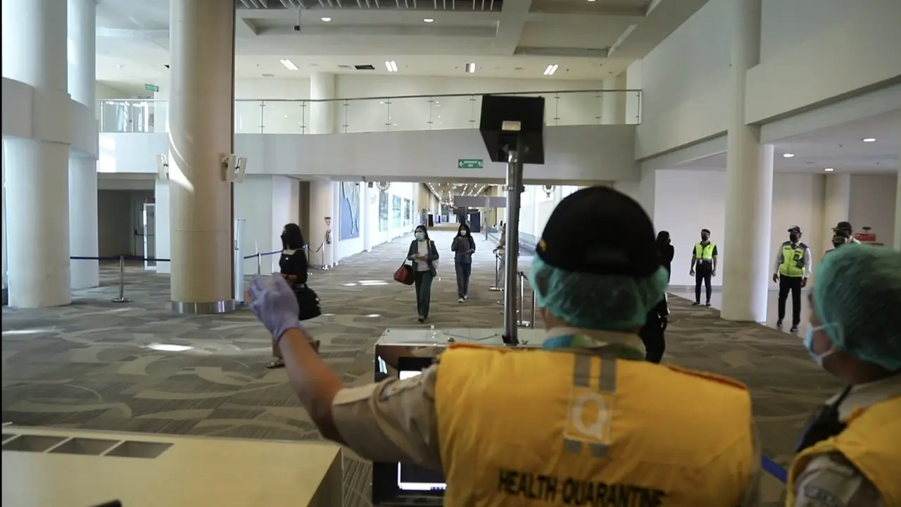Simulasi kedatangan turis asing di Bandara Internasional I Gusti Ngurah Rai, Bali