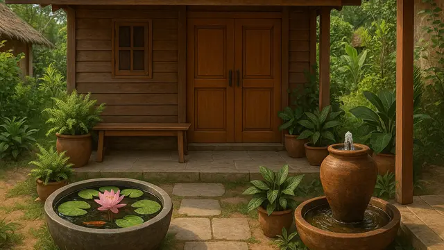 Tips Membuat Teras Sederhana di Kampung/Ilustrasi Gambar Oleh AI