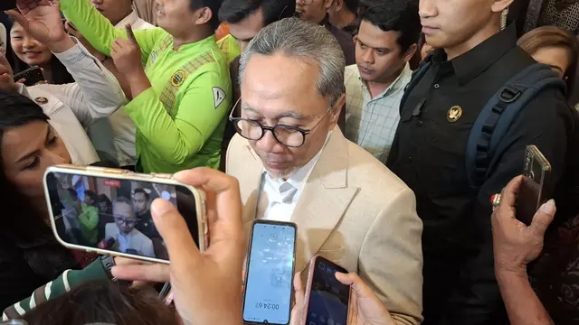 Menteri Koordinator Bidang Pangan, Zulkifli Hasan dalam Lampung Financial Festival yang diselenggarakan LPS di Kota Bandar Lampung. (Liputan6.com/Ardi Munthe).