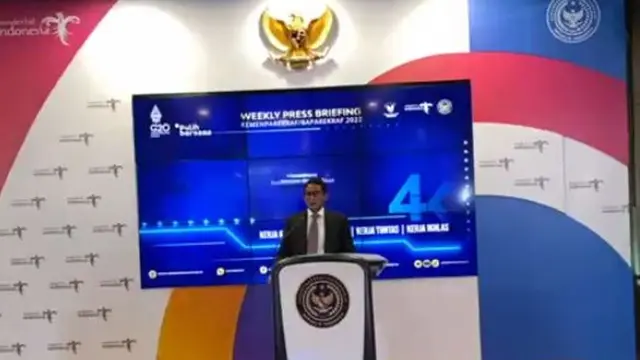 Menparekraf Sandiaga Uno di Weekly Press Briefing