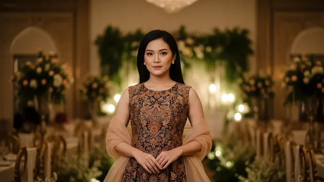 Batik Sleeveless A-Line Dress