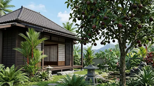 Pohon buah Manggis Jepang