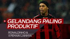 Berita motion grafis 5 gelandang paling produktif abad 21, Ronaldinho berada di posisi kelima.