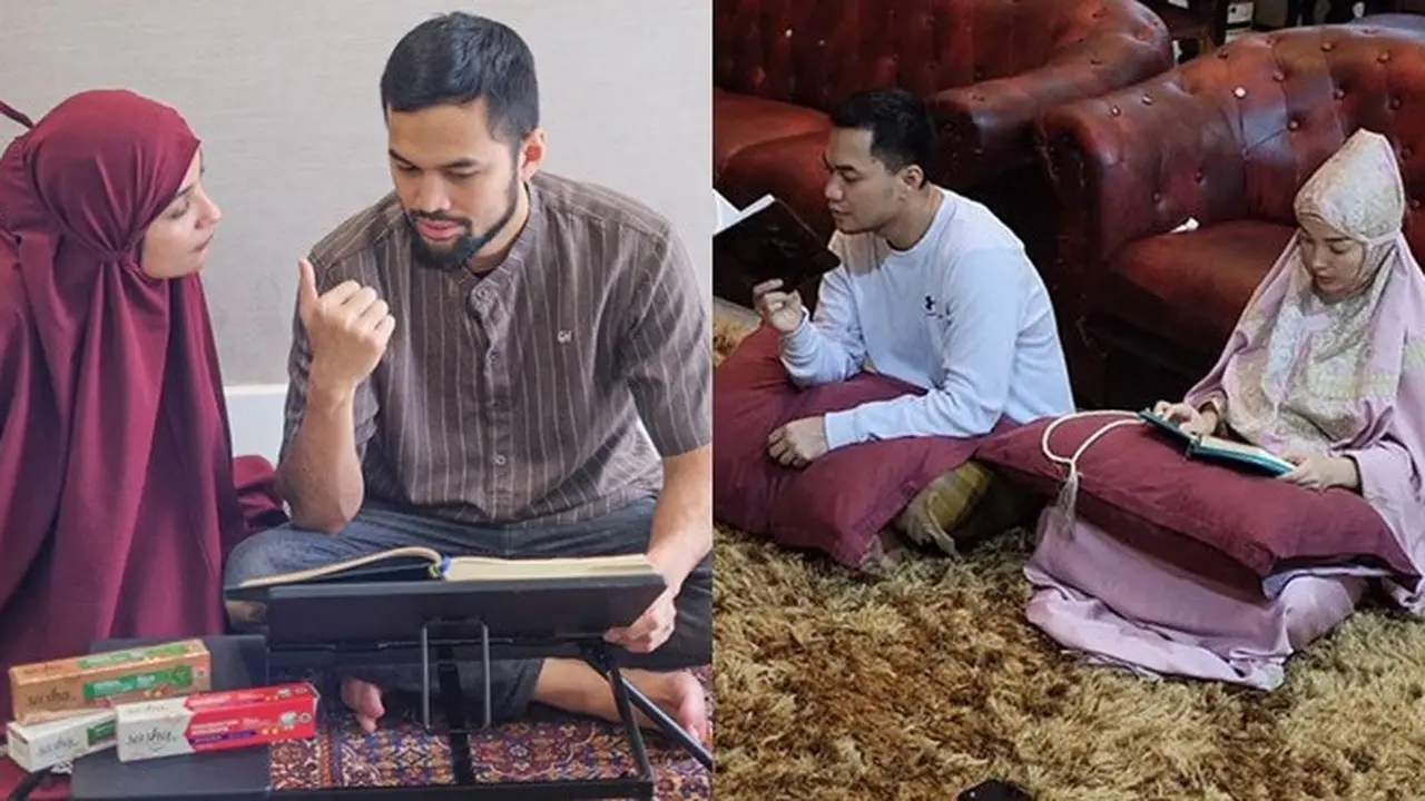 5 Momen Seleb Ngaji Bareng Pasangan, Tuai Pujian
