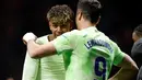 Pada masa tambahan waktu pertandingan, Barcelona berbalik unggul atas Atletico de Madrid lewat gol Lamine Yamal pada menit ke-90+2. (OSCAR DEL POZO/AFP)