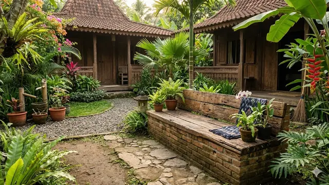 14 Inspirasi Tempat Duduk di Halaman dari Batu Bata yang Estetik dan Tahan Lama