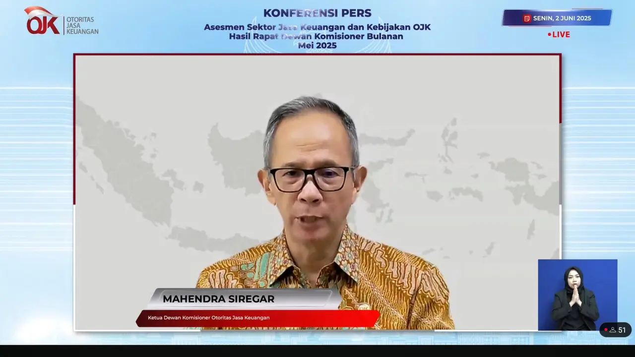 Ketua OJK, Mahendra Siregar. (Foto: tangkapan layar/ Tira Santia)