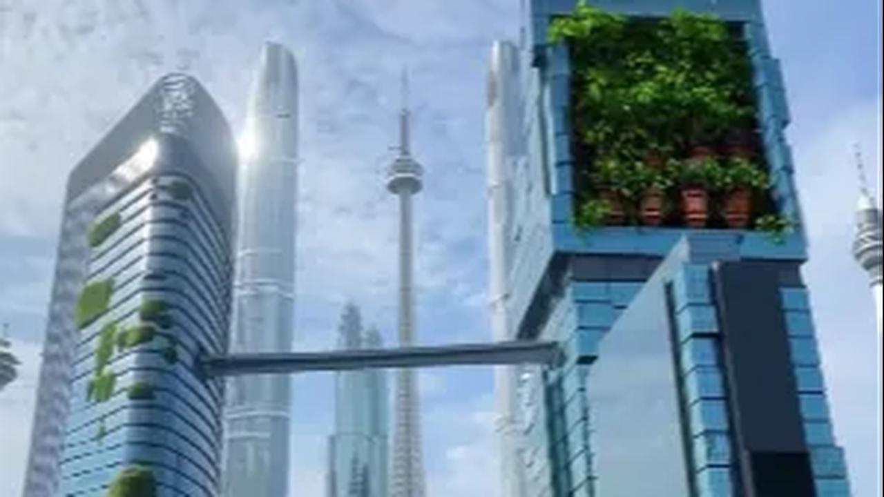 Gedung-gedung pencakar langit yang memiliki kesan modern ini mengisi sepanjang jalan Sarinah.