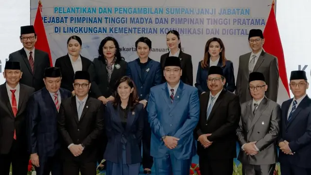 Raline Shah Tampil Formal dan Berkelas dalam Pelantikan Komdigi, Pakai Asesoris Bros Emas (credit: instagram.com/ralineshah)