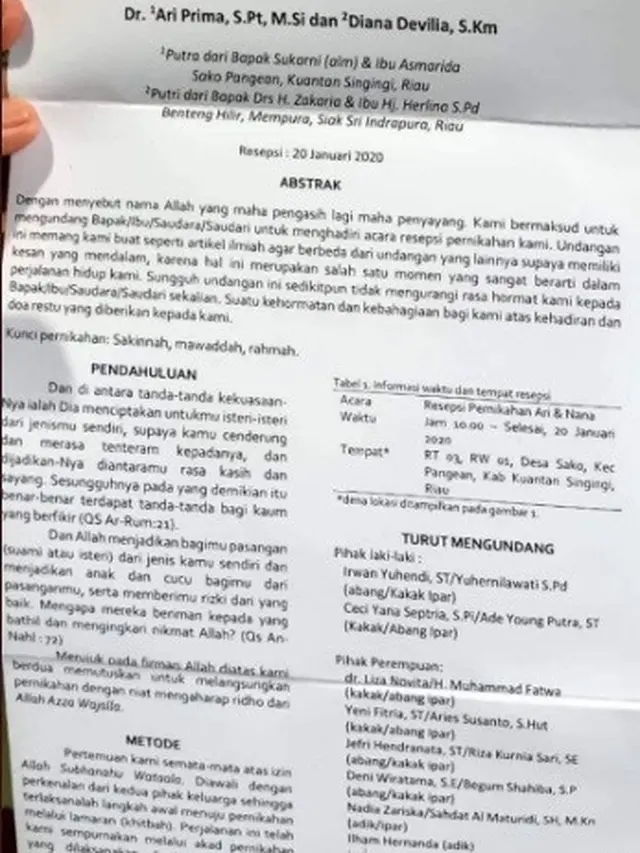 undangan pernikahan unik