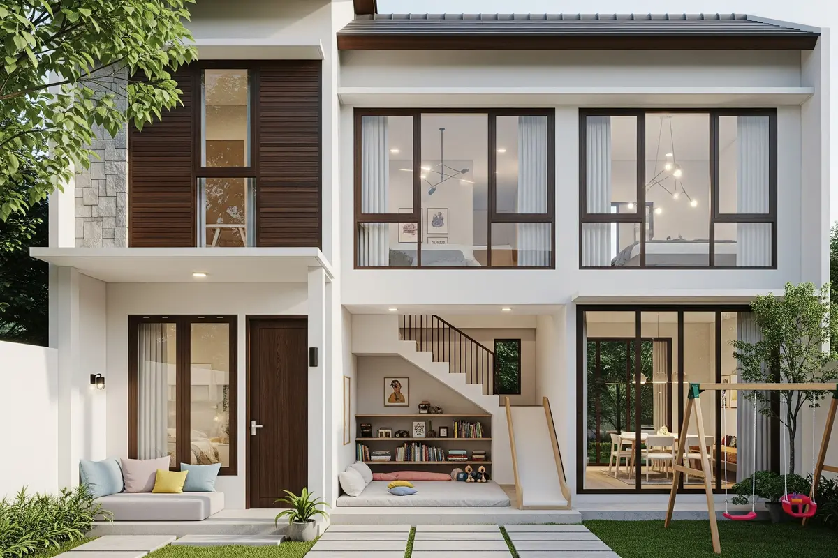 Gambar Rumah Minimalis Memanjang ke Belakang