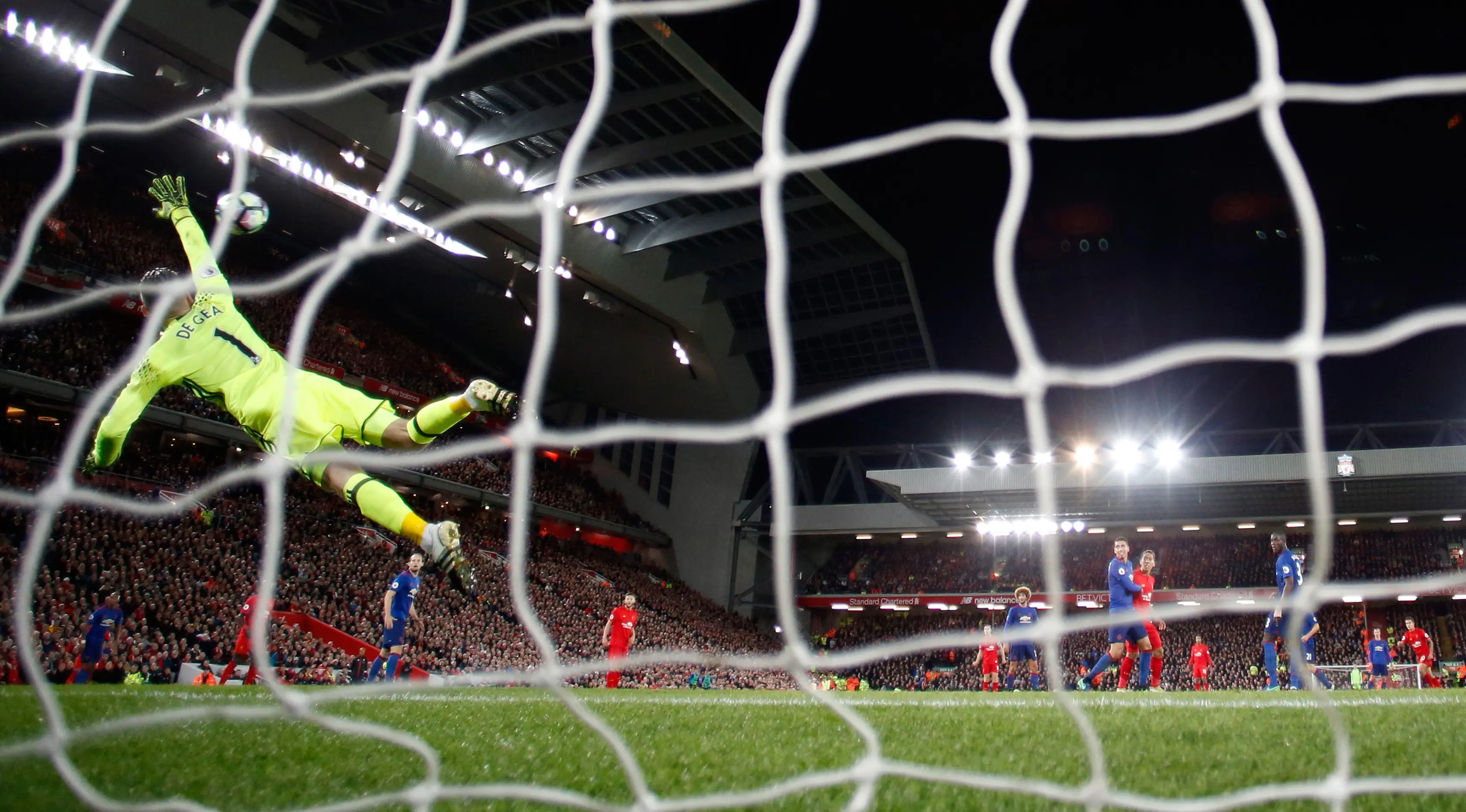 David de Gea vs Liverpool. (Reuters/Phil Noble)