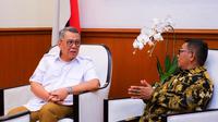 Wali Kota Tangerang Selatan (Tangsel), Benyamin Davnie, menerima kunjungan Gubernur Banten terpilih, Andra Soni, di rumah dinasnya di kawasan Serpong, Tangerang Selatan. (Istimewa)