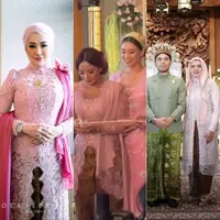 Kebaya pink keluarga Aaliyah Massaid dan Thariq Halilintar di acara siraman. [Instaram]