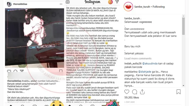 Guntur Triyoga dan Delia Yasmine