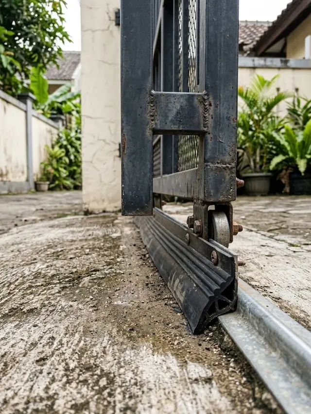 Karet PVC atau Silikon Penutup Bawah Pagar