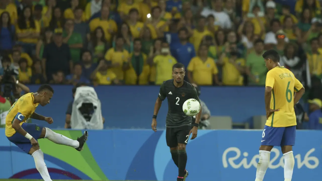 Brasil mengalahkan Jerman pada laga final Olimpiade Rio de Janeiro di Stadion Maracana, Minggu (20/8/2016) pagi WIB (Reuters).