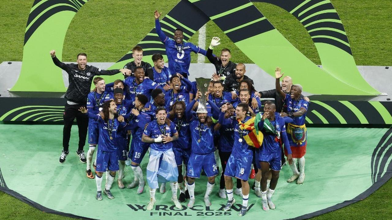 FOTO: Chelsea Juara UEFA Conference League 2024/2025, Catat Sejarah Baru Jaddi Klub Inggris Tersukses di Eropa