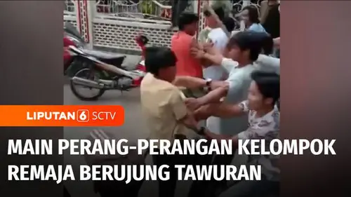 VIDEO: Hari Lebaran, Kelompok Remaja Main Perang-Perangan Berujung Tawuran di Polewali Mandar