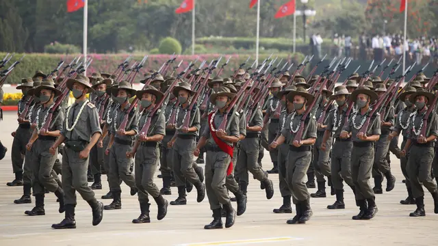 Myanmar Gelar Parade Militer di Hari Angkatan Bersenjata