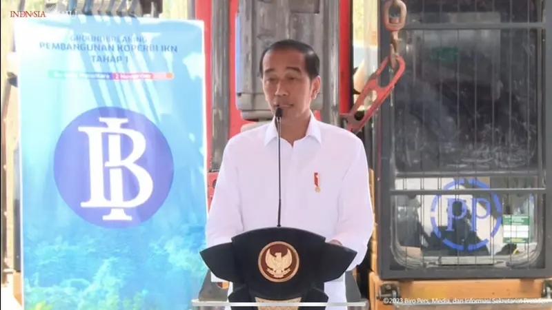 Jokowi Groundbreaking BI di IKN Nusantara