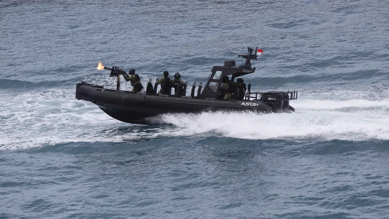Berpade di Perairan Teluk Jakarta, TNI AL Unjuk Kekuatan dan Kemahiran Tempur Laut