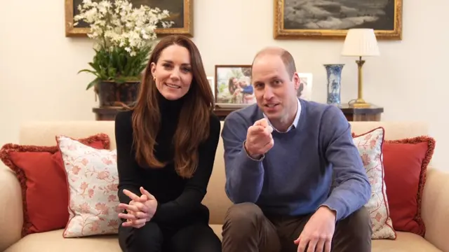 Kate Middleton dan Pangeran  William. (Tangkapan layar YouTube/ The Duke and Duchess of Cambridge)