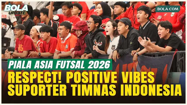Aksi Suportif Suporter Timnas Indonesia usai Laga Sengit Vs Vietnam Piala Asia Futsal 2026