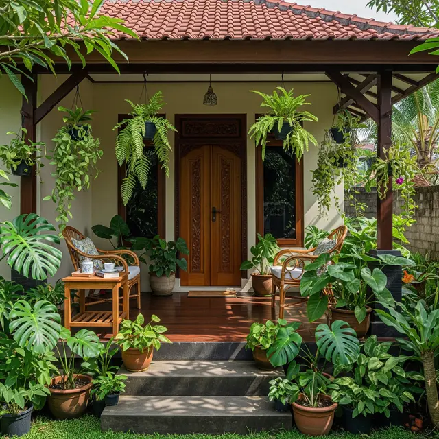 9 Desain Teras Sejuk dengan Tanaman Gantung, Hadirkan Kesejukan dan Estetika di Rumah