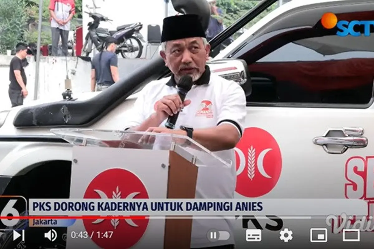 Presiden Partai Keadilan Sejahtera (PKS), Ahmad Syaikhu. (YouTube Liputan6)