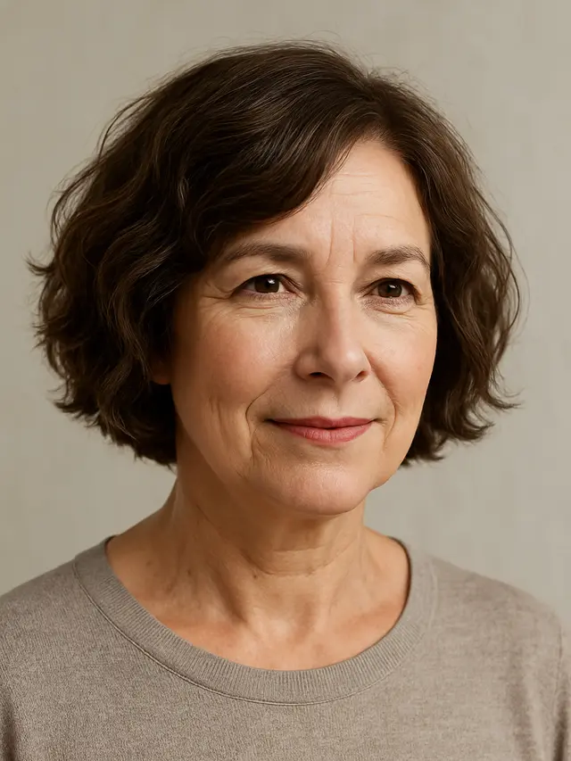 Model Rambut Bob Nungging Pendek untuk Ibu-ibu 50 Tahun di 2025/Ilustrasi gambar oleh AI