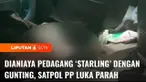 Tak terima ditegur karena melawan arah saat tengah berjualan, seorang pedagang kopi sepeda nekat menusuk petugas Satpol PP menggunakan gunting di kawasan Bunderan HI, Jakarta Pusat. korban yang terluka parah langsung dievakuasi ke rumah sakit oleh re...