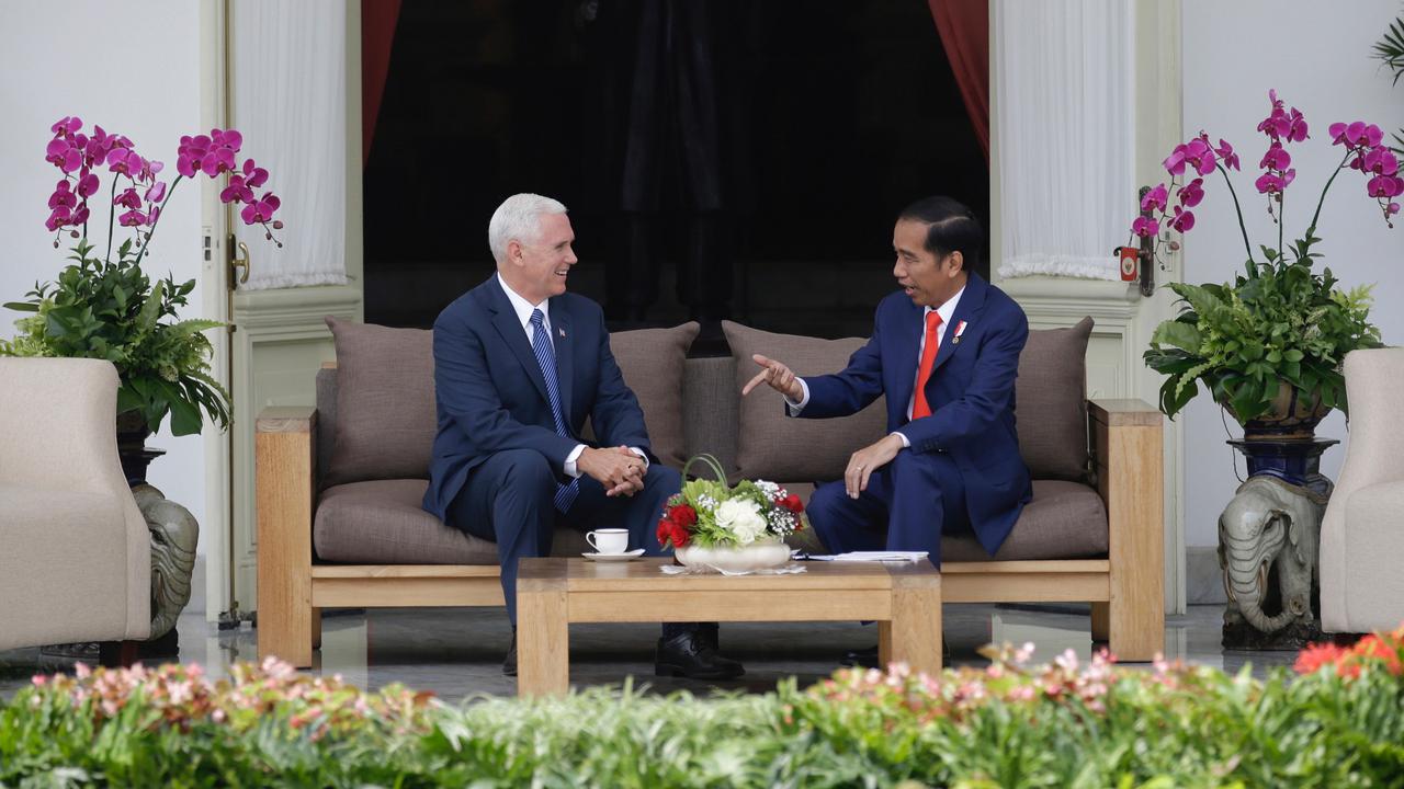 Jokowi dan Wapres AS, Mike Pence 