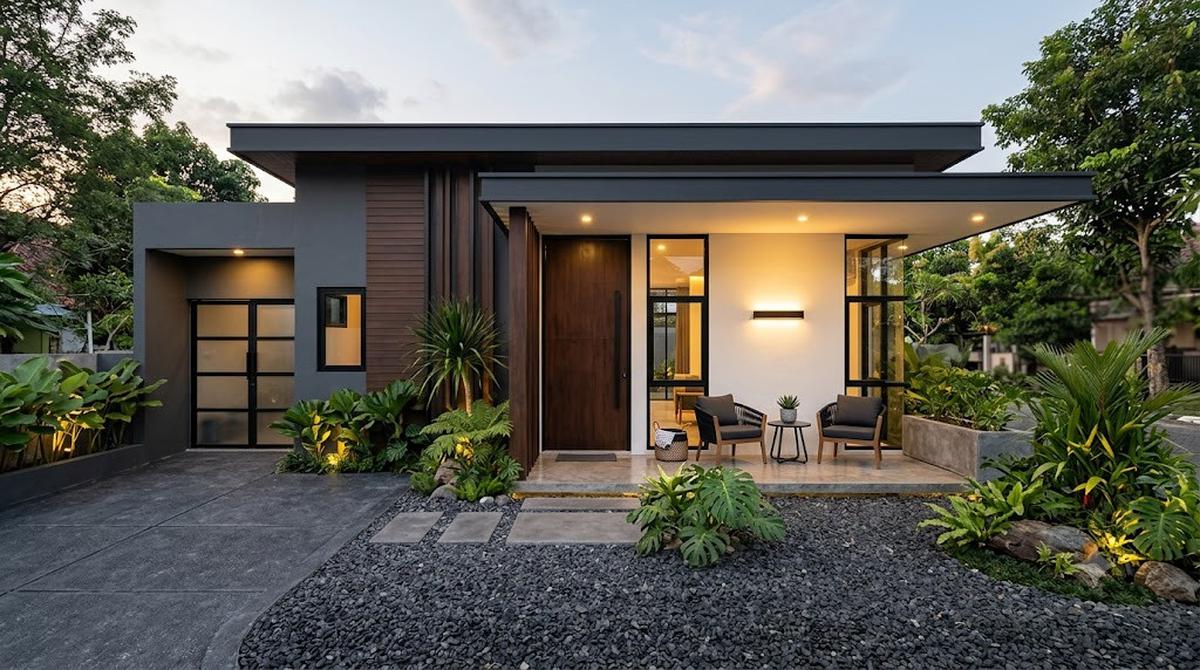 Ide Gravel Garden di Teras Rumah