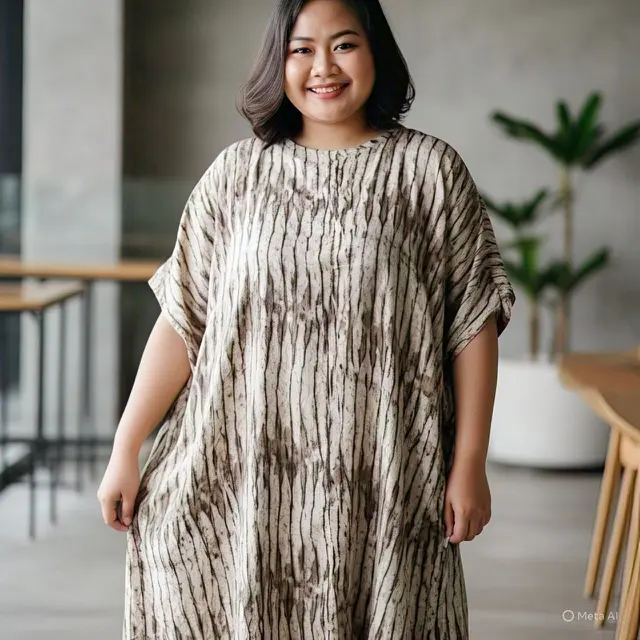 Dress Batik Kimono dengan Material Ringan