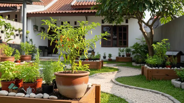 Pohon Cabai dalam Pot sebagai Kebun Mini