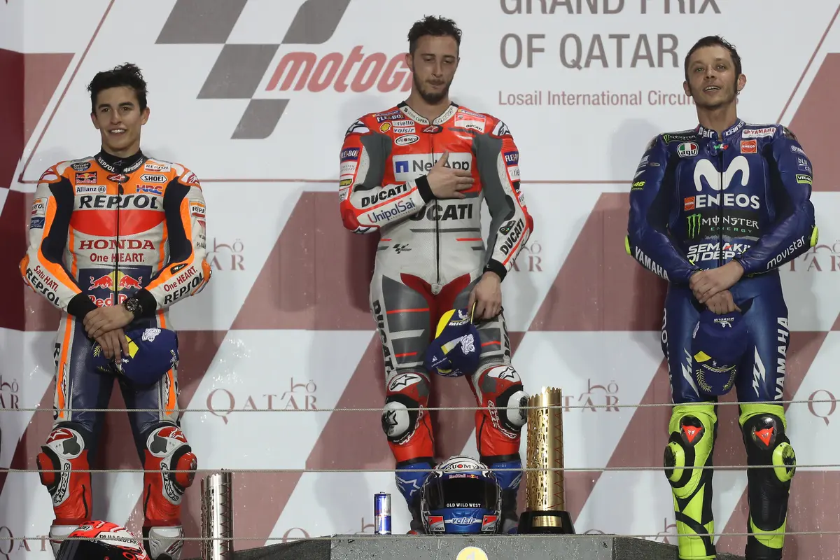 Bersaing Ketat dengan Marquez, Andrea Dovizioso Juara MotoGP Qatar