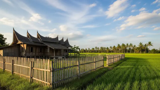 Pagar Bambu Vertikal Rapat