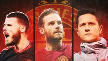 Manchester United - David De Gea, Juan Mata, Ander Herrera (Bola.com/Lamya Dinata/Adreanus Titus)