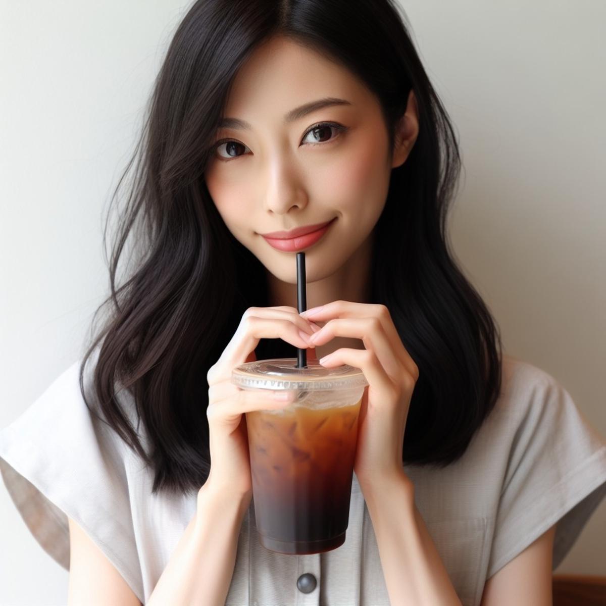 ilustrasi minum kopi