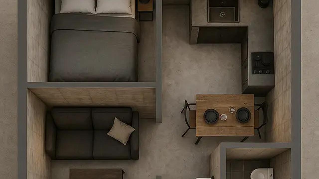 6 Inspirasi Desain Rumah 5x5 Meter dengan 1 Kamar Tidur